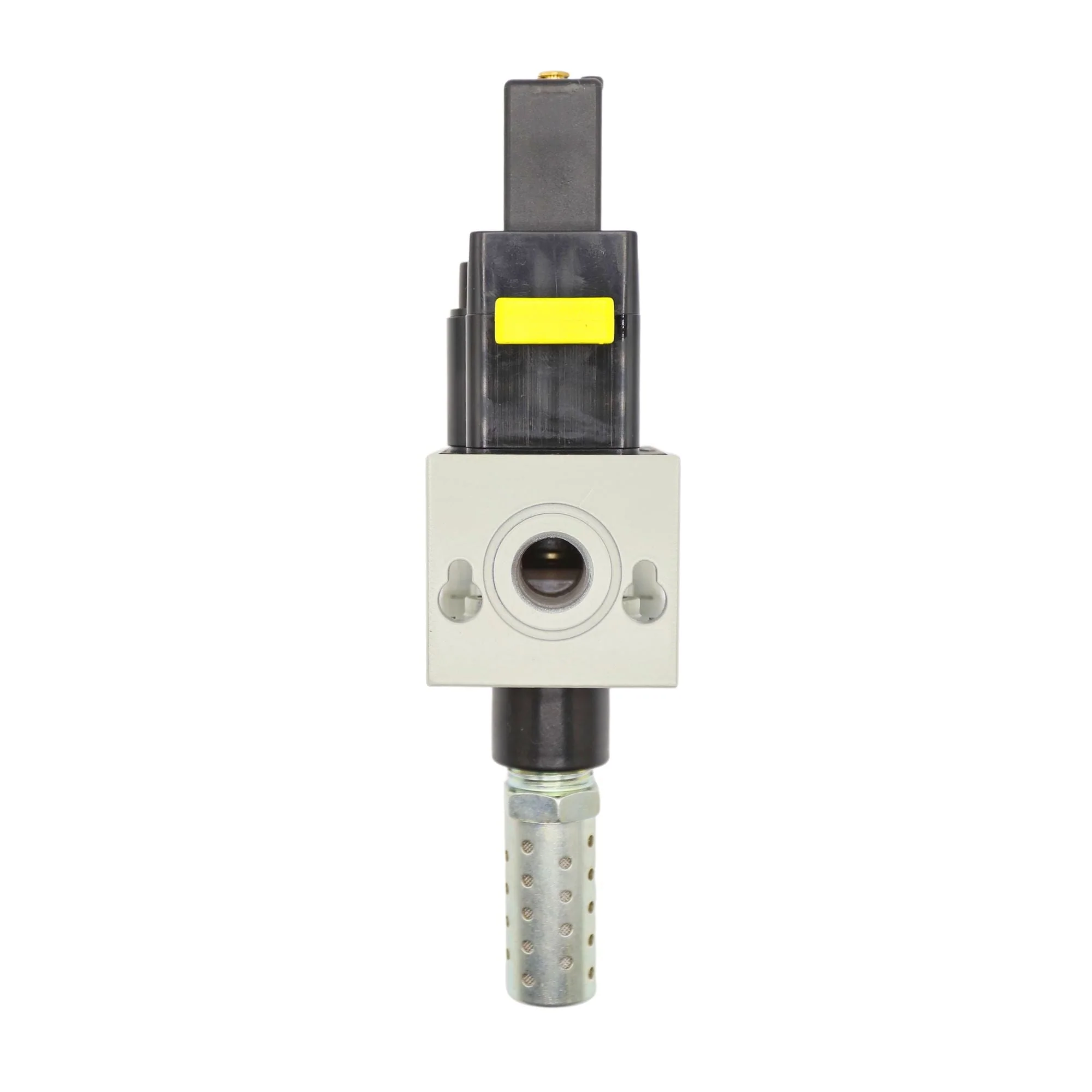 Numatics | Aventics Solenoid Air Pilot Valve w/ Muffler/Gauge, 3/8 in + 1/2 in FNPT, 24VDC | S22E-03BGKM - Image 3