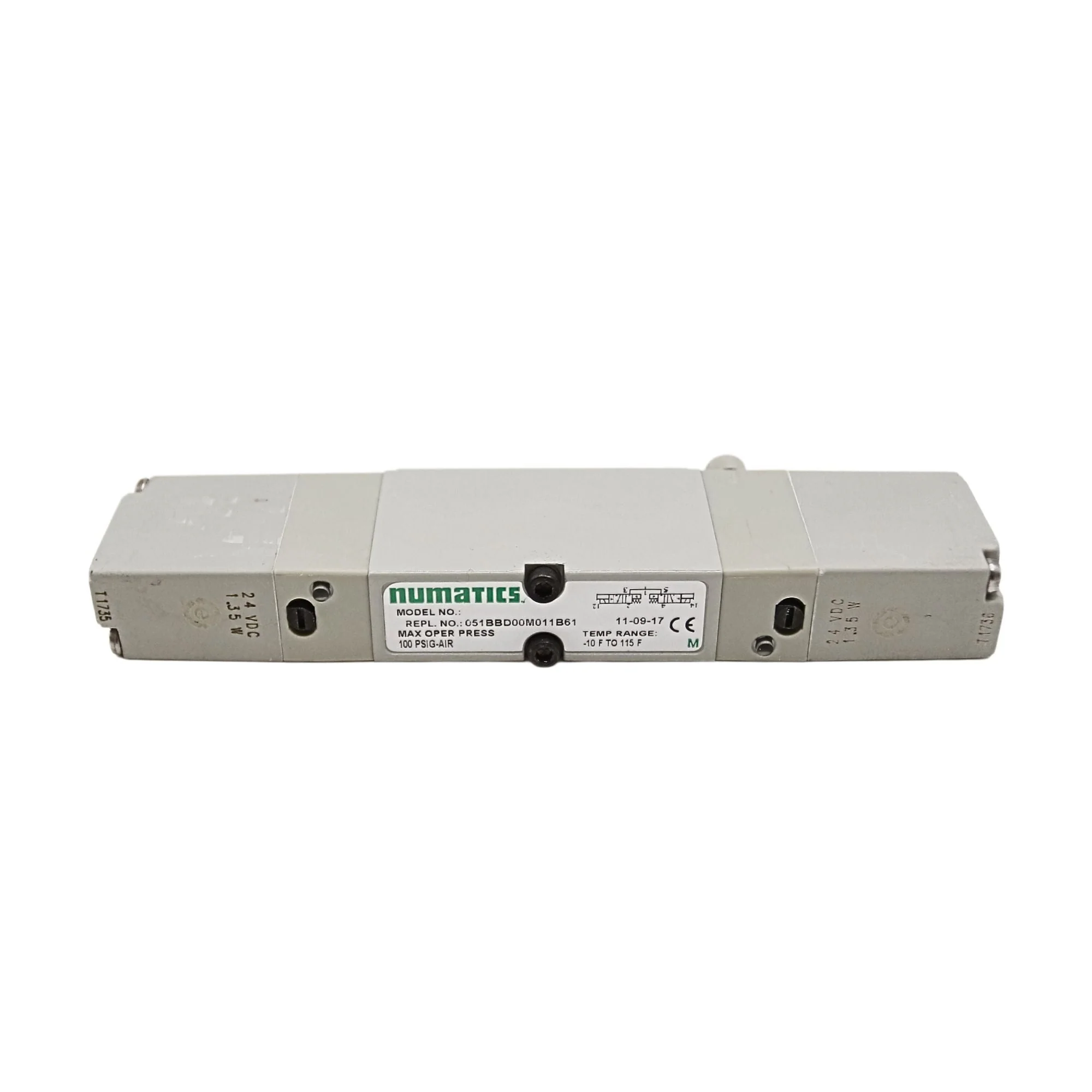 Numatics | Aventics Solenoid Pilot Valve 2005 Series Dual 3 way NC 24VDC | 051BBD00M011B61