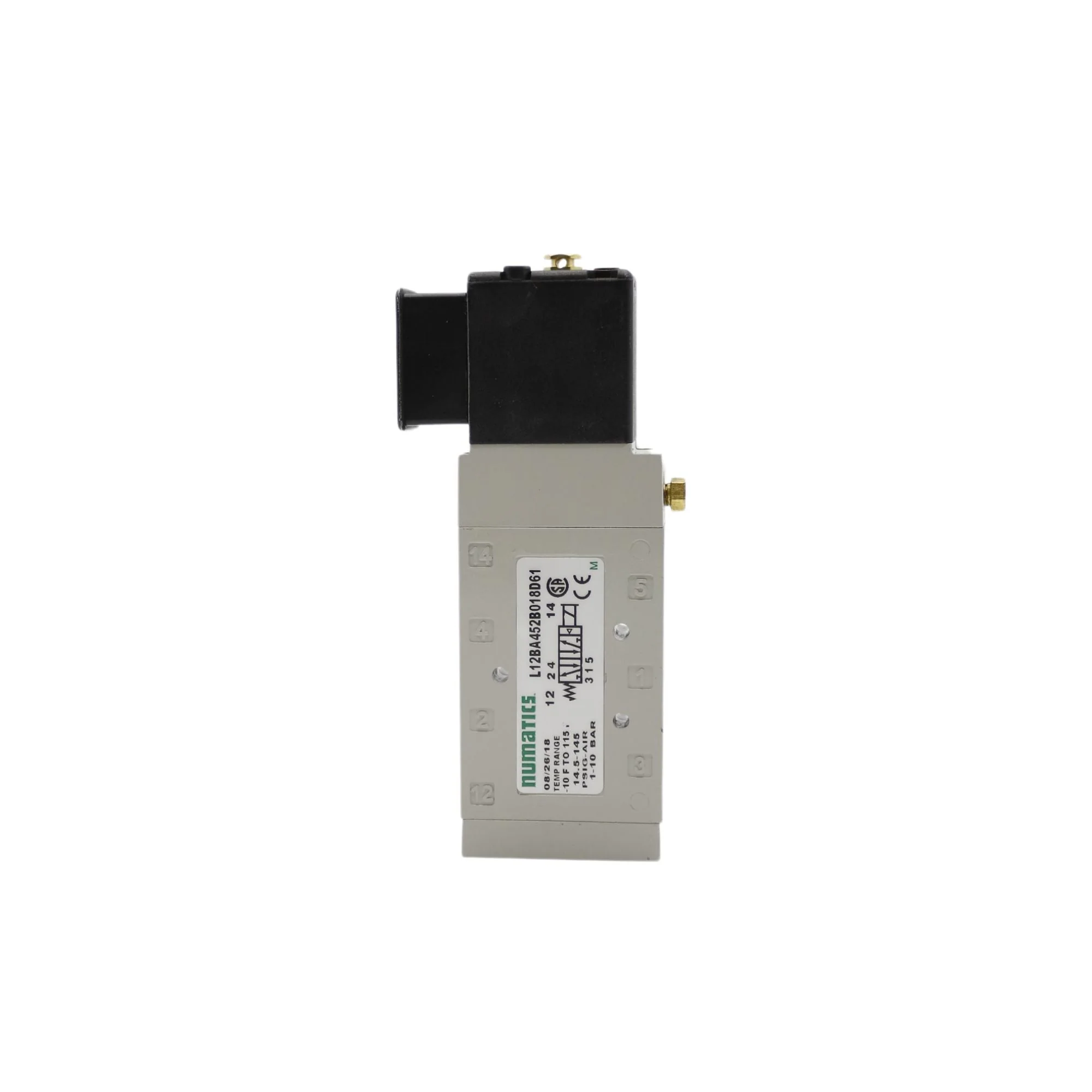 Numatics | Aventics Solenoid Pilot Valve L1 Series 4/2 SPR RTN | L12BA452B018D61 - Image 2