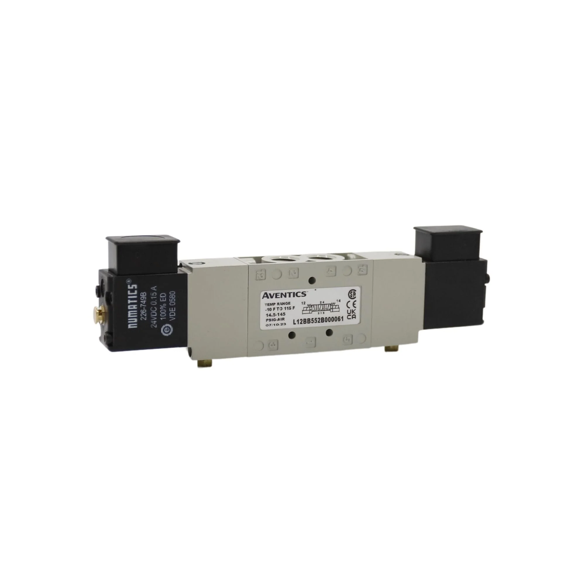 Numatics | Aventics Solenoid Pilot Valve L1 Series 4/3 Open | L12BB552B000061 - Image 2