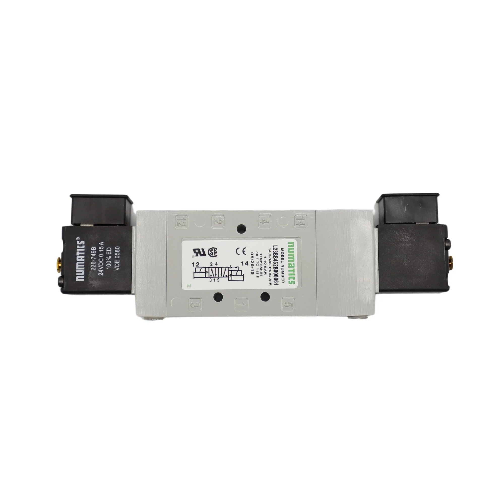 Numatics | Aventics Solenoid Pilot Valve L2 Series 4/2 Detent | L23BB452B000061