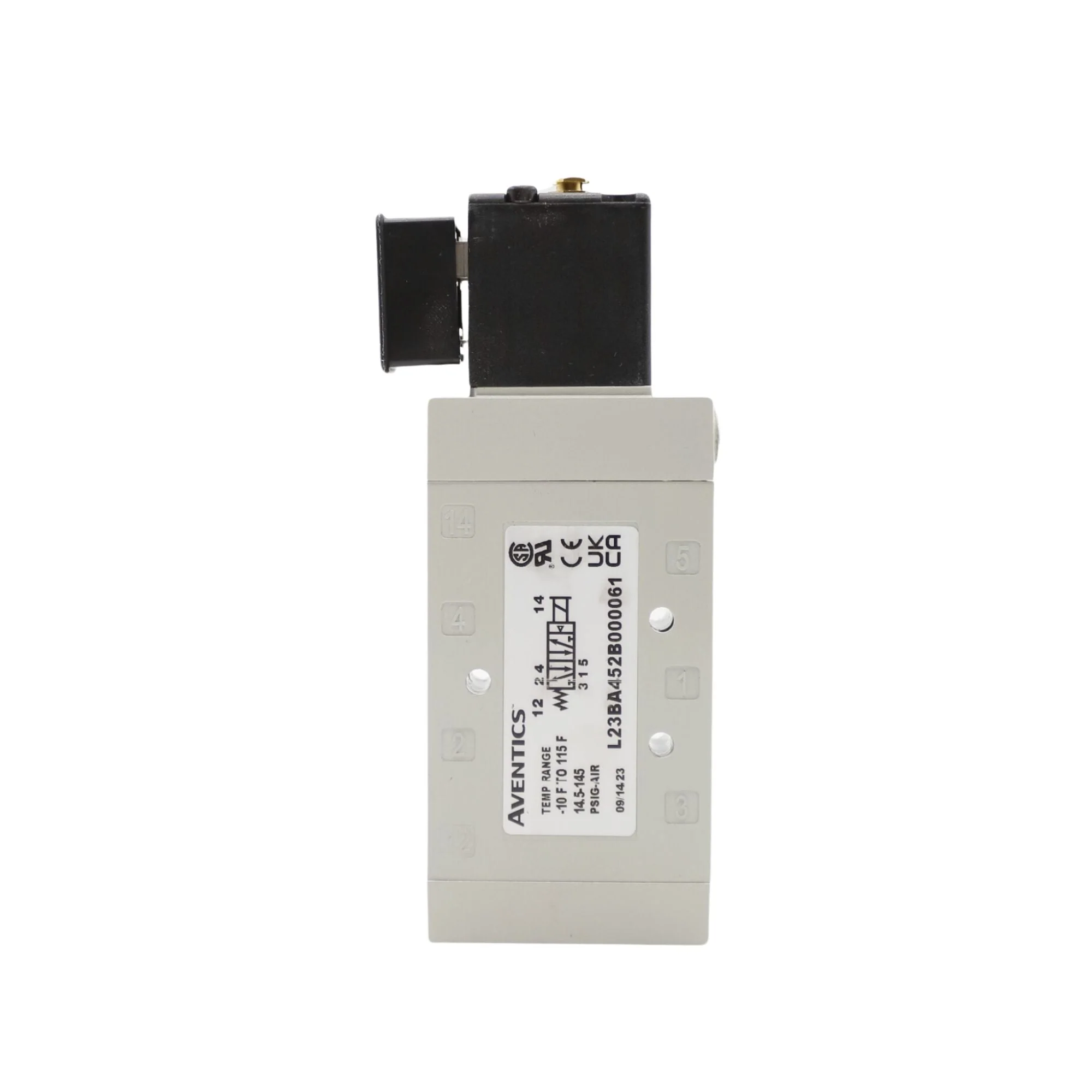 Numatics | Aventics Solenoid Pilot Valve L2 Series 4/2 SPR RTN | L23BA452B000061