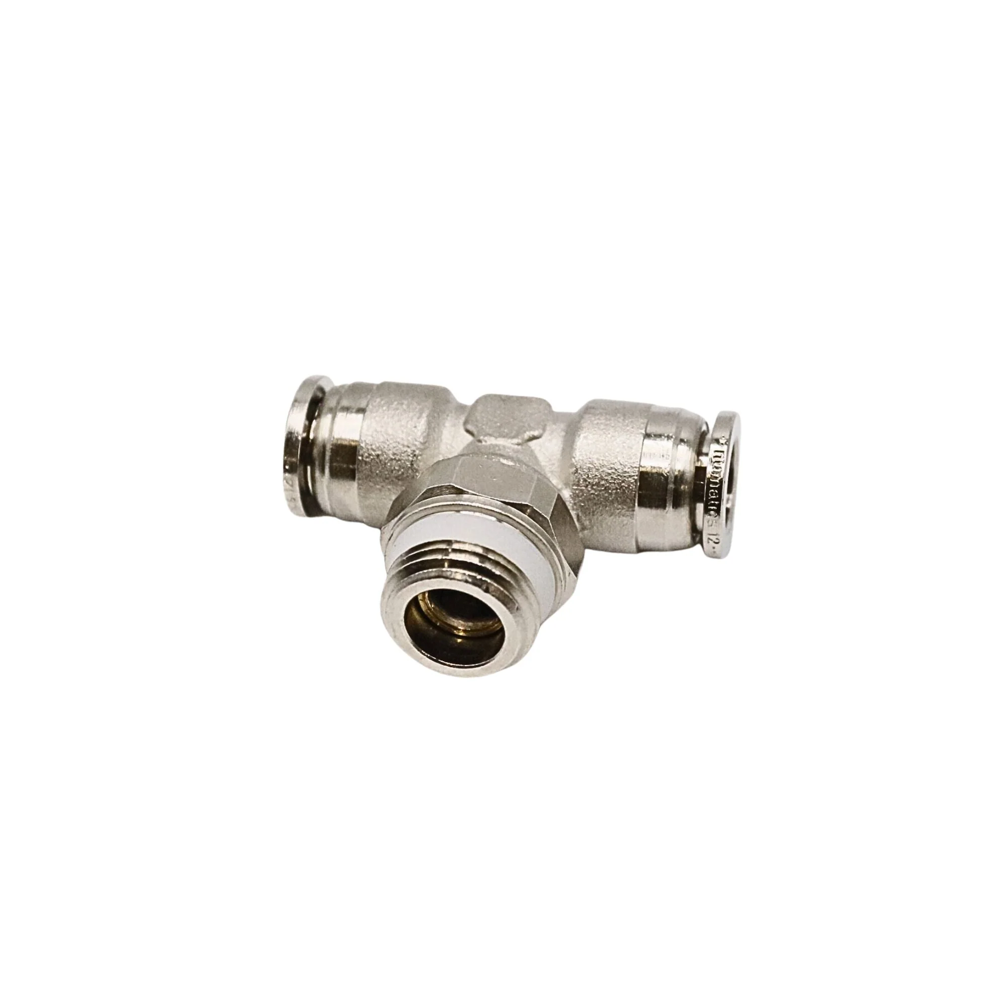 Numatics | Aventics NP Brass Push-in fitting 12mm Tube X 1/2 in MNPT swivel branch tee | NWB114-012-003