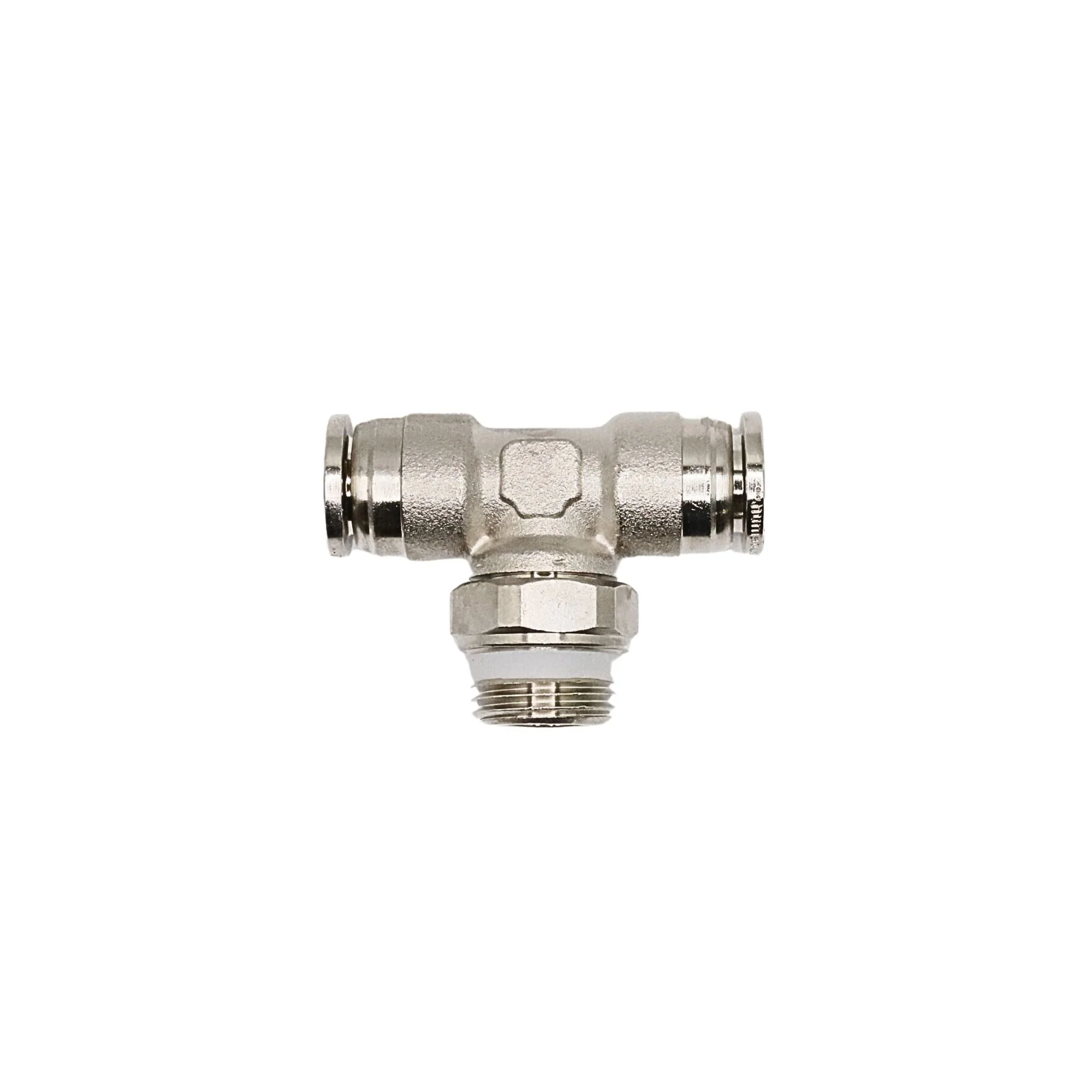 Numatics | Aventics NP Brass Push-in fitting 12mm Tube X 1/2 in MNPT swivel branch tee | NWB114-012-003 - Image 2