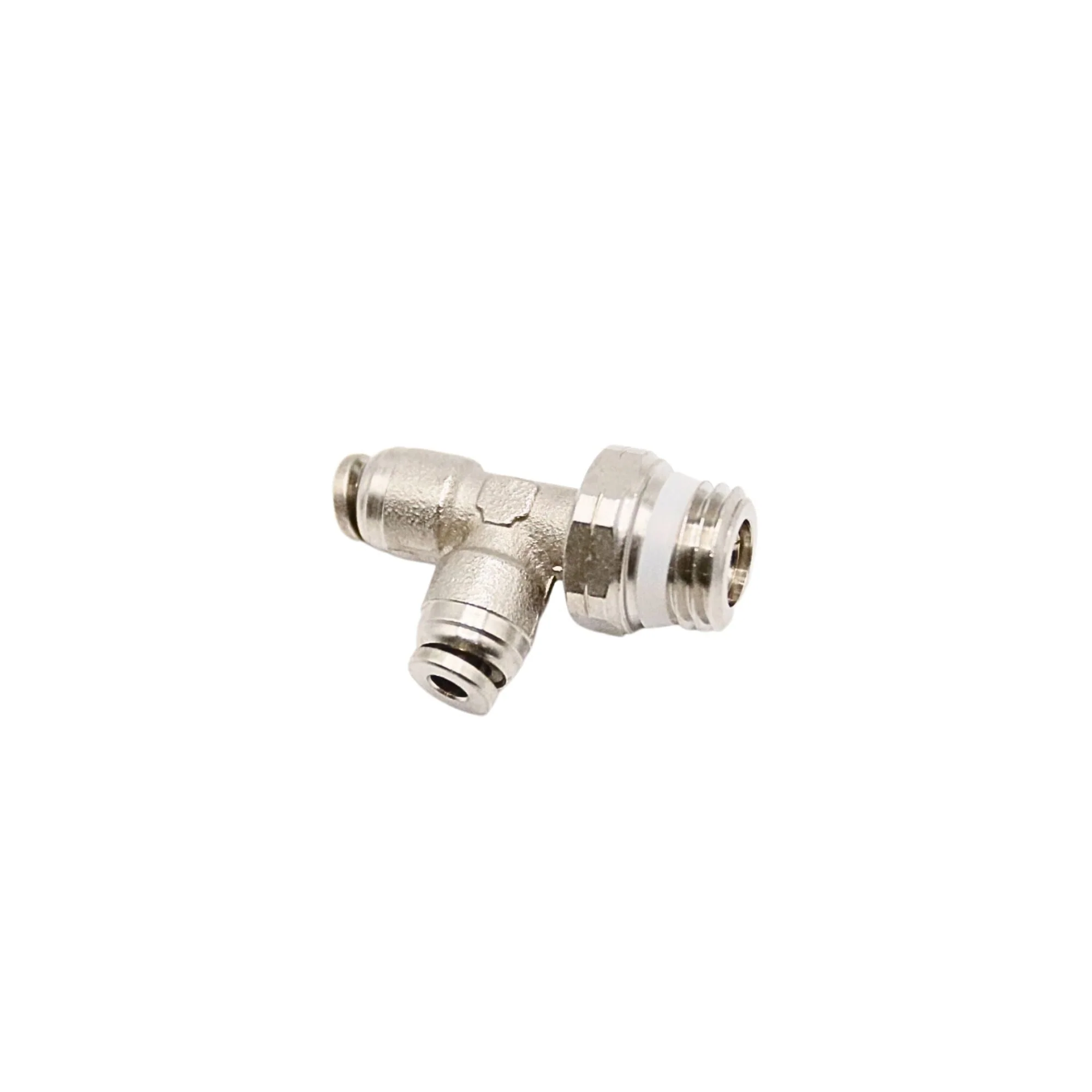 Numatics | Aventics NP Brass Push-in fitting 1/8 in Tube X 1/4 in MNPT swivel run tee | INWB116-108-021