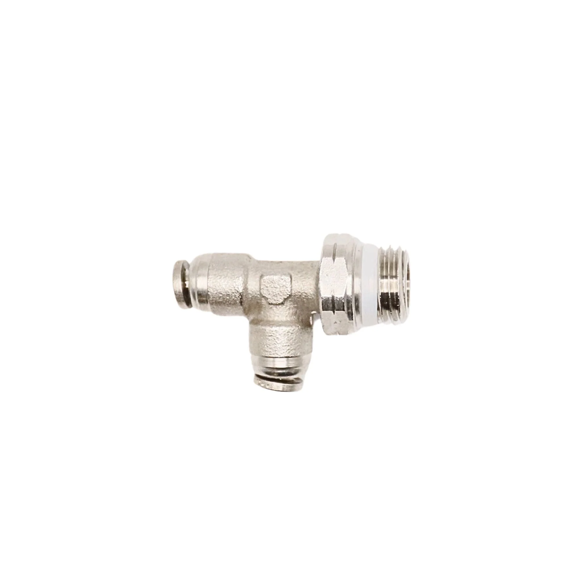 Numatics | Aventics NP Brass Push-in fitting 1/8 in Tube X 1/4 in MNPT swivel run tee | INWB116-108-021 - Image 2