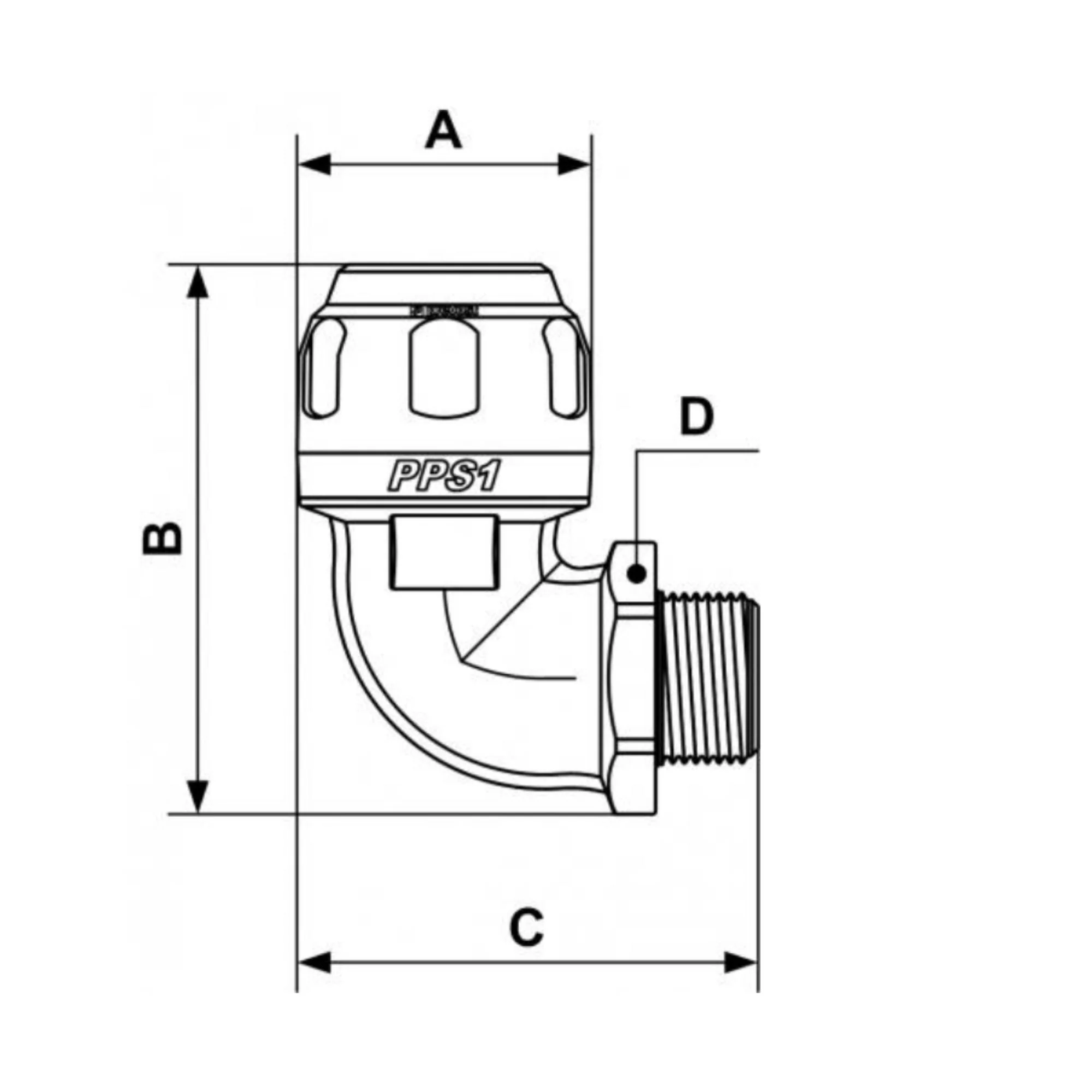 Prevost | 1" Pipe to 3/4" MNPT | PPS1 9CM25254 - Image 2