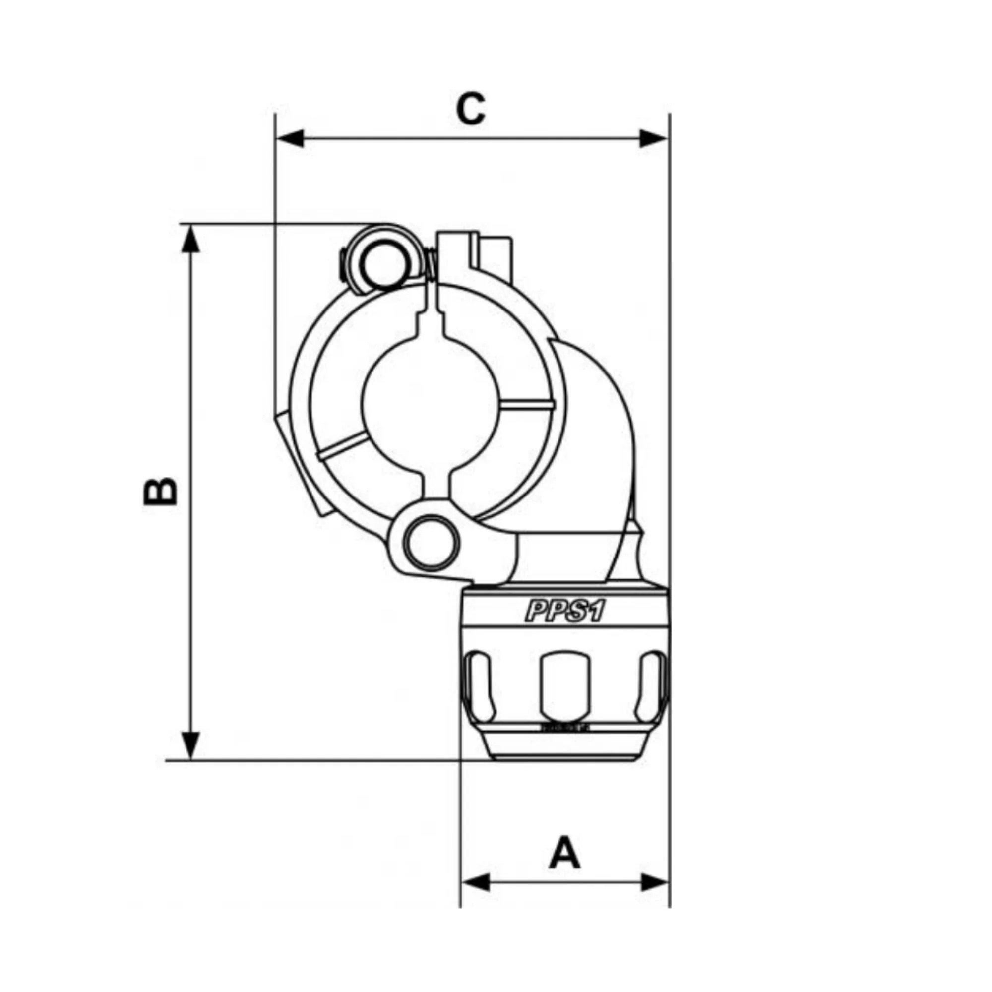 Prevost | 1" Pipe x 1/2" Pipe Tapping Flange | PPS1 BP2516 - Image 2