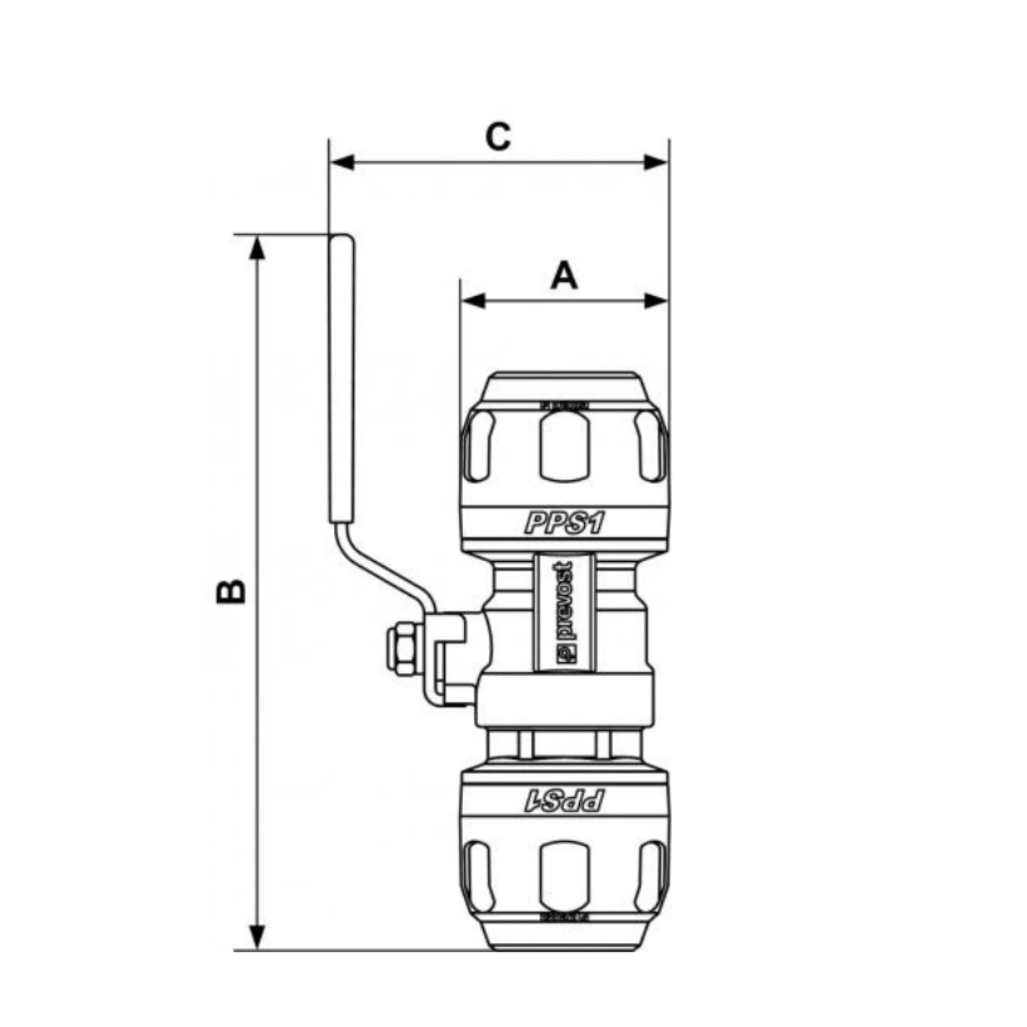 Prevost | 3/4 in Piping valve | PPS1 RSI20 - Image 3