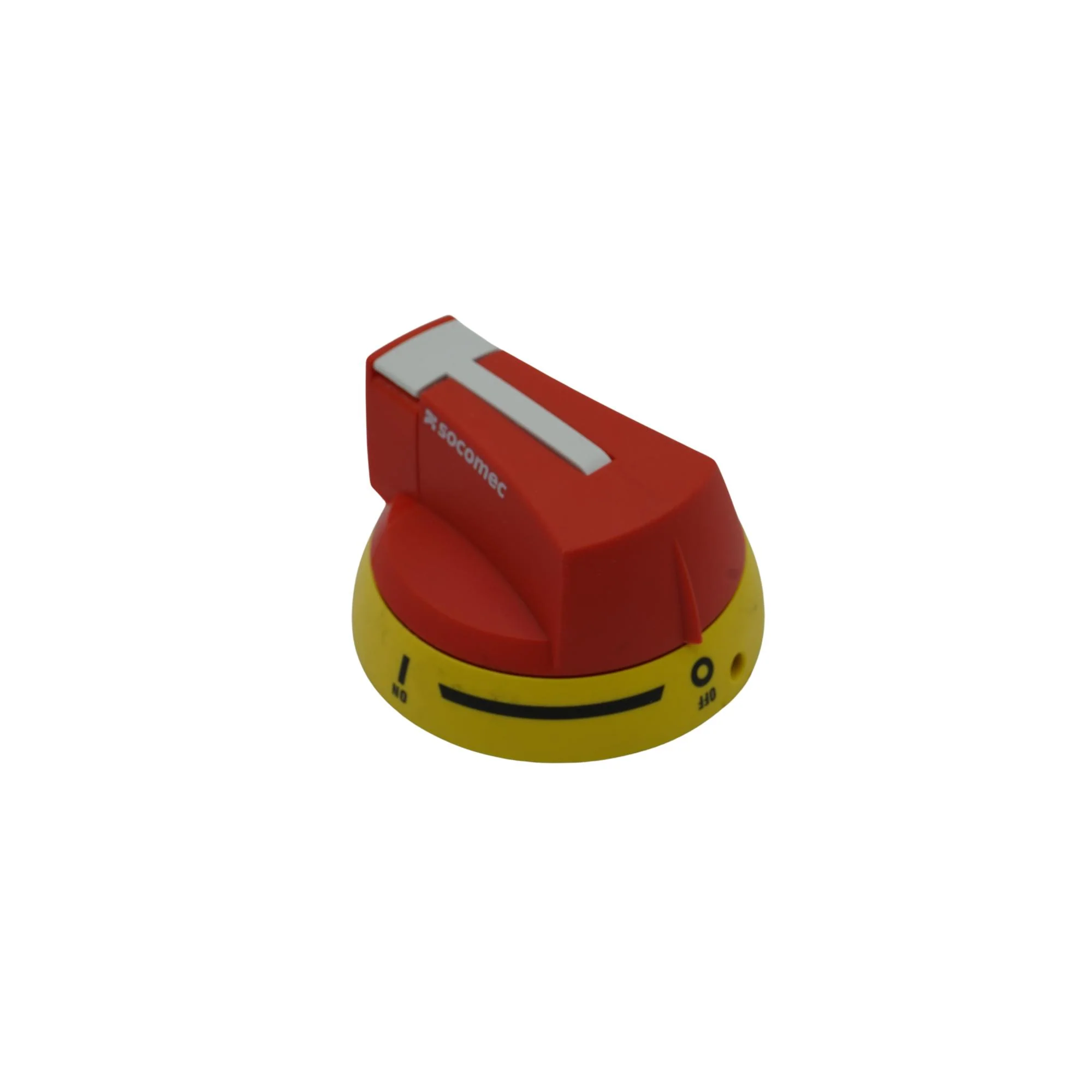 Socomec | S01 Round Handle, Red/Yellow, 2-Pos, Lockable in OFF only, defeatable, NEMA 4/4X | 140E2111 - Image 2
