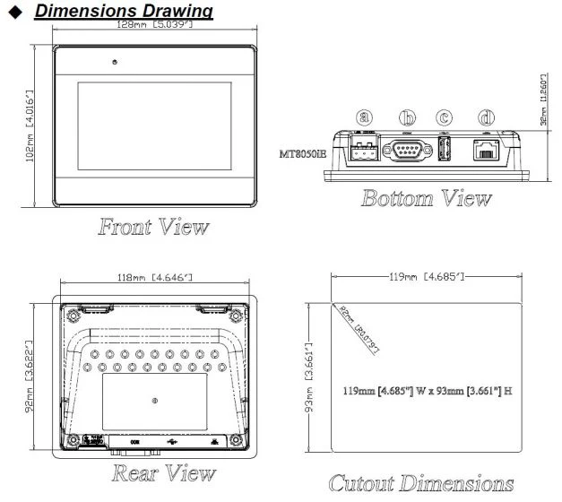 Weintek | Panel PC with 4.3 in. TFT Display | MT8050iE - Image 2